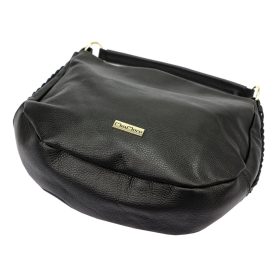   MiaMore 01-049 fekete női bőr válltáska, oldaltáska 38 x 31 x 15 cm