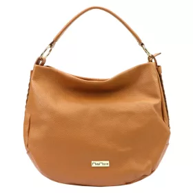 MiaMore 01-049 konyak női bőr válltáska, oldaltáska 38 x 31 x 15 cm