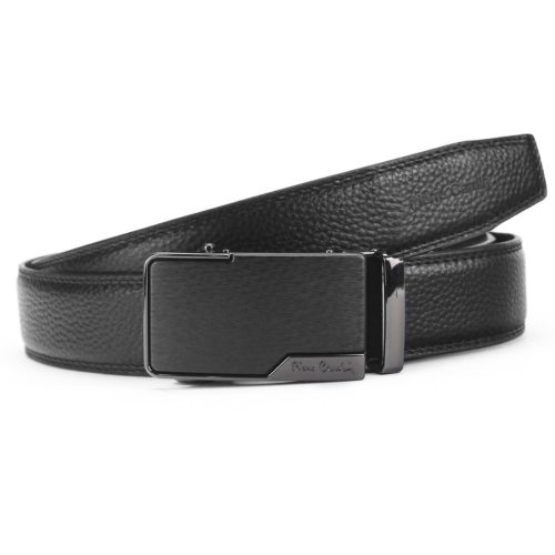 Pierre Cardin 548 HY08 fekete automata férfi marhabőr öv, öltöny öv 135 x 3.5 cm