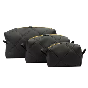   MiaMore Toiletry Bag 3in1 fekete női kozmetikai táska csomag