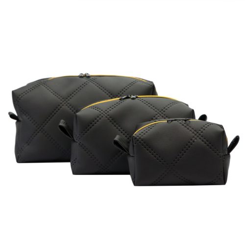 MiaMore Toiletry Bag 3in1 fekete női kozmetikai táska csomag