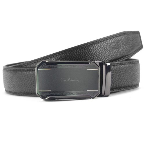 Pierre Cardin 546 HY08 fekete automata férfi bőr öv, alkalmi öv 135 x 3.5 cm