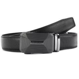   Pierre Cardin 555 HY08 fekete automata férfi bőr öv 120 x 3.5 cm