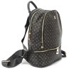 BRICIOLE 4120 fekete apró mintás női hátizsák 12 x 31 x 27 cm