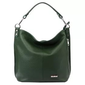 MiaMore 01-053 khaki női bőr válltáska 40 x 35 x 16 cm