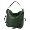 MiaMore 01-053 khaki női bőr válltáska 40 x 35 x 16 cm