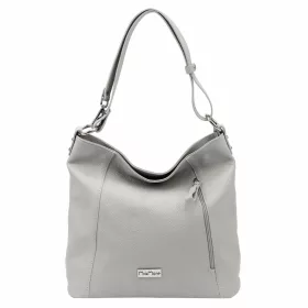MiaMore 01-045 taupe női bőr válltáska 35 x 30 x 13 cm