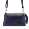 MiaMore 01-004 navy női bőr válltáska, oldaltáska 26 x 14 x 11 cm