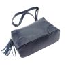 MiaMore 01-004 navy női bőr válltáska, oldaltáska 26 x 14 x 11 cm