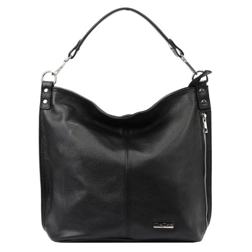  MiaMore 01-053 fekete női bőr válltáska 40 x 35 x 16 cm