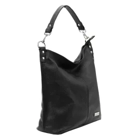 MiaMore 01-053 fekete női bőr válltáska 40 x 35 x 16 cm