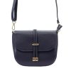 Luka 20-028 navy női bőr válltáska, oldaltáska 21 x 16.5 x 9 cm