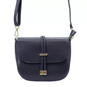   Luka 20-028 navy női bőr válltáska, oldaltáska 21 x 16.5 x 9 cm