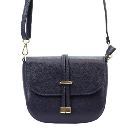 Luka 20-028 navy női bőr válltáska, oldaltáska 21 x 16.5 x 9 cm