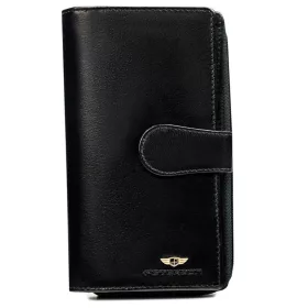   Peterson PTN 2519-BO fekete női bőr pénztárca 9.5 x 19 x 2 cm