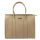 MiaMore 01-056 bézs női bőr kézitáska, válltáska 34 x 27.5 x 14 cm