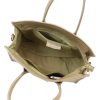 MiaMore 01-056 bézs női bőr kézitáska, válltáska 34 x 27.5 x 14 cm
