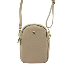   Gregorio 1705 drapp női bőr válltáska, mobiltartó 13 x 18.5 x 7 cm