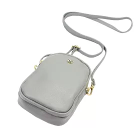   Gregorio 1705 szürke női bőr válltáska, mobiltartó 13 x 18.5 x 7 cm