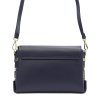 Luka 20-052 navy női bőr válltáska, oldaltáska 23.5 x 15.5 x 9 cm