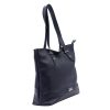 MiaMore 01-058 navy kék női bőr válltáska, shopper 40 x 30 x 12 cm