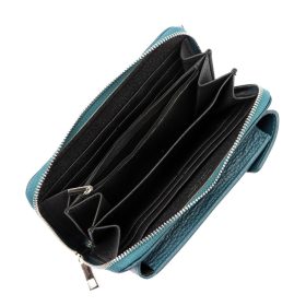   Gregorio 1707 DOLLARO türkiz női bőr pénztárca, mobiltartó 11 x 20 x 6.5 cm