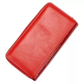 Gregorio croco mintás, piros női pénztárca 17 × 9,5 cm