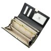 Gregorio HL-100 fekete mintás női bőr pénztárca 19.5 x 9.5 x 4 cm