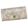 Gregorio HL-100 virágmintás bézs női bőr pénztárca 19.5 x 9.5 x 4 cm 