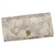 Gregorio HL-100 virágmintás bézs női bőr pénztárca 19.5 x 9.5 x 4 cm 