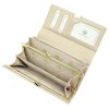 Gregorio HL-100 virágmintás bézs női bőr pénztárca 19.5 x 9.5 x 4 cm 