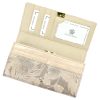 Gregorio HL-100 virágmintás bézs női bőr pénztárca 19.5 x 9.5 x 4 cm 