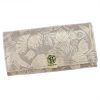 Gregorio HL-100 virágmintás bézs női bőr pénztárca 19.5 x 9.5 x 4 cm 