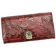 Gregorio HL-102 nagyméretű, mintás bordó női pénztárca 18,5 × 10 cm