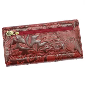   Gregorio HL-102 nagyméretű, mintás fekete női pénztárca 18,5 × 10 cm