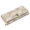 Gregorio HL-106 virágmintás bézs női bőr pénztárca 19 x 10 x 4 cm 