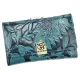 Gregorio HL-108 kék virágmintás női bőr pénztárca 14.5 x 9 x 3.8 cm