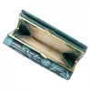 Gregorio HL-108 kék virágmintás női bőr pénztárca 14.5 x 9 x 3.8 cm