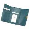 Gregorio HL-108 kék virágmintás női bőr pénztárca 14.5 x 9 x 3.8 cm