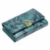 Gregorio HL-108 kék virágmintás női bőr pénztárca 14.5 x 9 x 3.8 cm