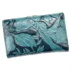 Gregorio HL-108 kék virágmintás női bőr pénztárca 14.5 x 9 x 3.8 cm
