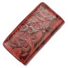 Gregorio HL-116 piros mintás női bőr pénztárca 9.5 x 17 x 3.8 cm