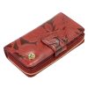 Gregorio HL-116 piros mintás női bőr pénztárca 9.5 x 17 x 3.8 cm