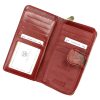 Gregorio HL-116 piros mintás női bőr pénztárca 9.5 x 17 x 3.8 cm