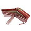 Gregorio HL-116 piros mintás női bőr pénztárca 9.5 x 17 x 3.8 cm