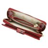 Gregorio HL-116 piros mintás női bőr pénztárca 9.5 x 17 x 3.8 cm