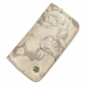   Gregorio HL-116 bézs mintás női bőr pénztárca 9.5 x 17 x 3.8 cm