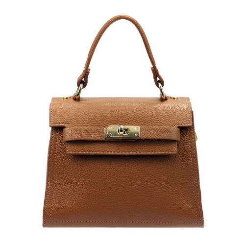 Luka 19-17 MN konyak női bőr kézitáska, válltáska 23 x 19 x 12.5 cm 