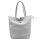MiaMore 01-014 Z szürke női bőr válltáska 40 x 38 x 13 cm