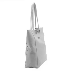   MiaMore 01-014 Z szürke női bőr válltáska 40 x 38 x 13 cm